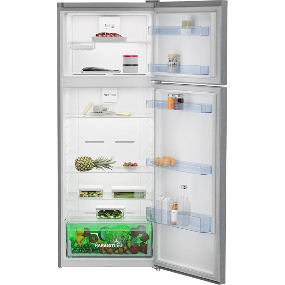 Beko Refrigerator No Frost 408 Liter Inverter Silver RDNE448M20XB. Beko Refrigerator No Frost 408 Liter Inverter Silver RDNE448M20XB.